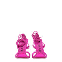 Pink Satin Stiletto Heels Sandals