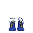 Blue Satin Platforms