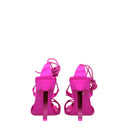 Pink Satin Stiletto Heels Sandals