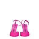 Pink Satin Stiletto Heels Sandals