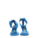 Light Blue Satin Stiletto Heels Sandals