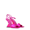 Pink Satin Platforms