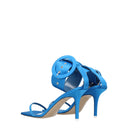 Light Blue Satin Stiletto Heels Sandals