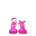 Pink Satin Platforms