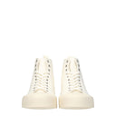 Beige Fabric High Tops