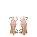 Pink Leather Stiletto Heels Sandals