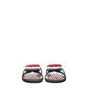 Black Leather Slippers Sandals