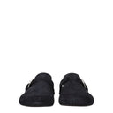Black Leather Slippers Sandals