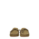 Green Leather Slip-On Loafers
