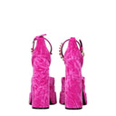 Pink Velvet Platforms
