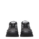 Black Fabric Athletic Sneakers
