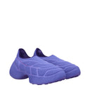 Purple Fabric Slip-On Loafers