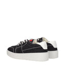 Black Fabric Low Tops