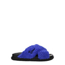 Purple Fabric Slippers Sandals