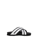 White Leather Slippers Sandals