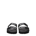 Black Leather Slippers Sandals