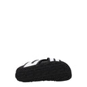White Leather Slippers Sandals