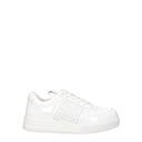 White Leather Low Top Sneakers