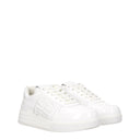 White Leather Low Top Sneakers