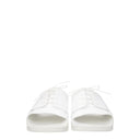 White Cotton Slippers Sandals
