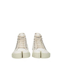 White Fabric High Tops