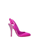 Pink Satin Stiletto Heels Sandals