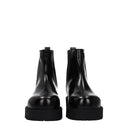 Black Leather Ankle Boots