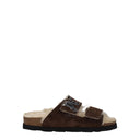 Brown Leather Slippers Sandals