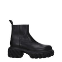Black Leather Ankle Boots