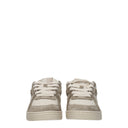 Beige Fabric Low Tops