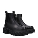 Black Leather Ankle Boots