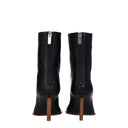 Black Leather Ankle Boots
