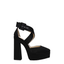 Black Satin Platforms