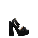 Black Satin Platforms