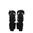 Black Satin Platforms