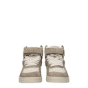 Beige Leather High Tops