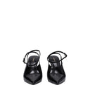 Black Leather High Heel Pumps