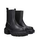Black Leather Ankle Boots