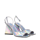 Gray Leather Platforms