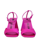 Pink Satin Stiletto Heels Sandals