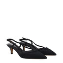 Black Fabric Sandal
