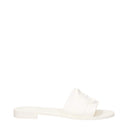 White Cotton Slippers Sandals