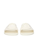 White Cotton Slippers Sandals