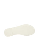White Cotton Slippers Sandals