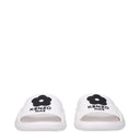 White Cotton Slippers Sandals