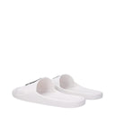 White Cotton Slippers Sandals