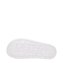 White Cotton Slippers Sandals