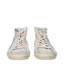 White Leather High Tops