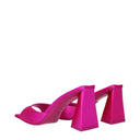 Pink Satin Stiletto Heels Sandals