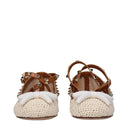 Beige Raffia Ballet Flats